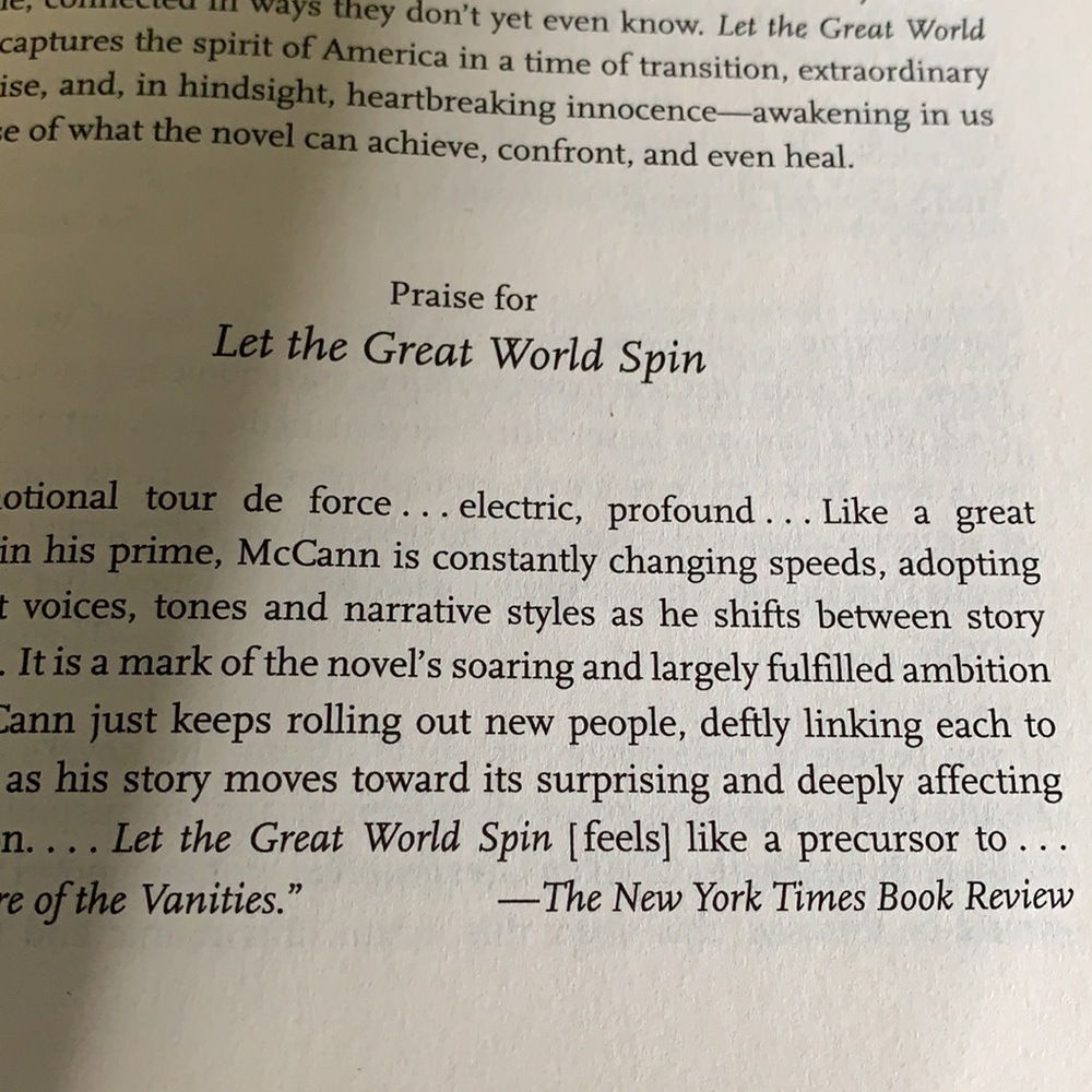 Let the Great World Spin by Colum McCann Book - Picture 11 of 12